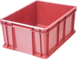 Ящик пластиковый сплошной, 400×300×180 мм, 16.6 л, красный [702.03.02]