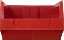 Ящик (лоток) пластиковый сплошной, 350x230x150 мм, 12.08 л, красный [5003]