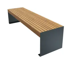 Скамейка стальная «Холд» без спинки 2,0 м