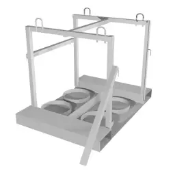 Паллета для баллонов ПБП-05 1060x840x865 мм Серый