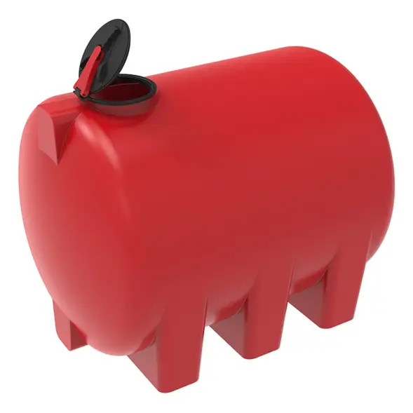 Емкость для хранения жидких минеральных удобрений (КАС, ЖКУ и др) 5000 H с откидной крышкой красный