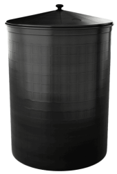 Бочка пластиковая садовая для дождевой воды и полива, 150л, черный [340]