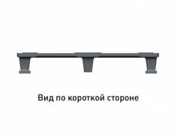 Паллет (поддон) пластиковый перфорированный на 2-х полозьях, 1200х1000x150 мм, серый [02.112.91.С71/2]