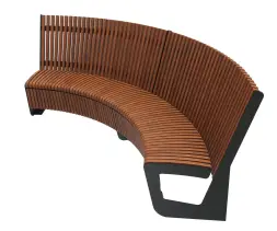 Скамейка стальная полукруглая «Авиньон» 1560 мм