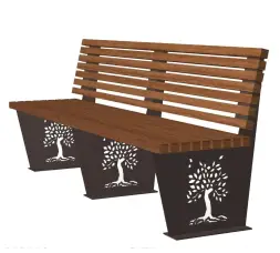 Диван парковый с фигурной резкой «Флоренция»