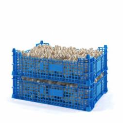 Ящик пластиковый перфорированный, 400х300х110 мм, синий [12.415.65]