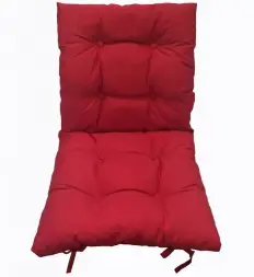 Матрас для скамеек из хлопка с пуговицами Синий (П)