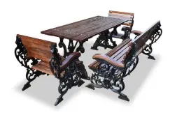 Комплект садовой мебели чугунный «Флора» 1,5 м