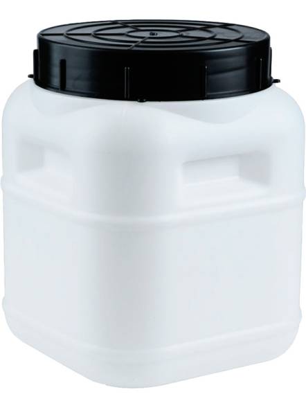 Бочка (бидон) пластиковая с крышкой, 10 л, белый [ББК 10п]