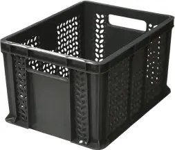 Ящик пластиковый перфорированный, 400×300×230 мм, 21.6 л, синий [703.02.01]