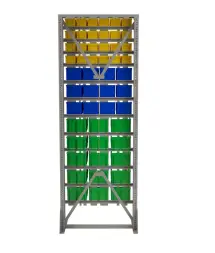 Стойка Стелла-техник односторонняя D1-04-03-05 с ящиками, 2020х735 мм