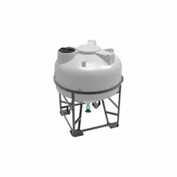 Емкость ЦКТ 3000 л с патрубком 90мм с фланцем под плотность до 1,5 г/см3 белая в обрешетке