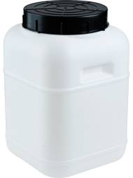 Бочка (бидон) пластиковая с крышкой, 20 л, белый [ББК 20п]