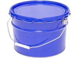 Ведро металлическое с внутренним покрытием, 10 л, крышка-корона, синий [2112]