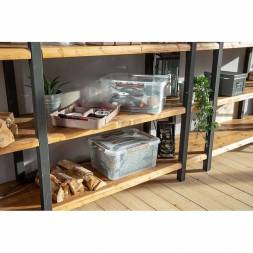 Ящик для хранения универсальный с замками и ручкой Grand box, 15,3л, коричневый