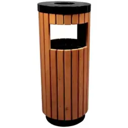 Урна-пепельница Wood, дуб/махагон/полисандр/тик, с пепельницей 40 л