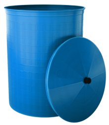 Бочка пластиковая садовая для дождевой воды и полива, 300л, голубой [361]