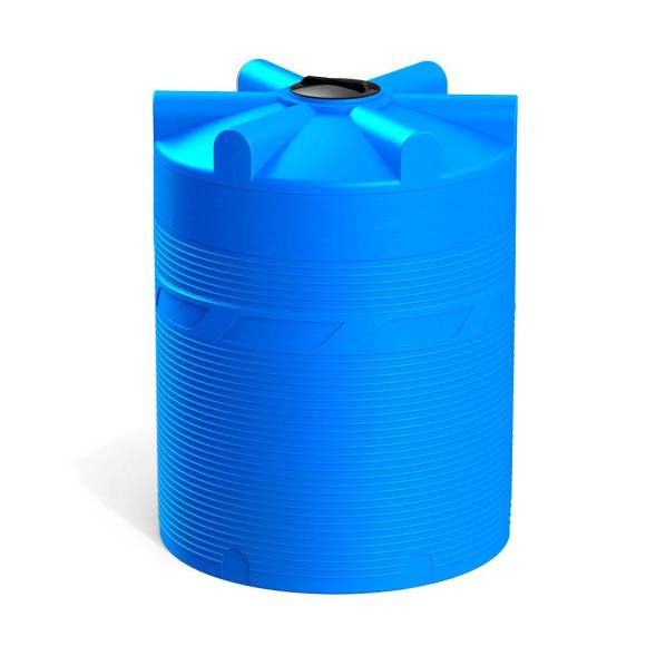 Емкость (резервуар) пластиковая вертикальная с крышкой, 6000 л, синий [TV6000S13]