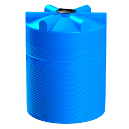 Емкость (резервуар) пластиковая вертикальная с крышкой, 6000 л, синий [TV6000S13]