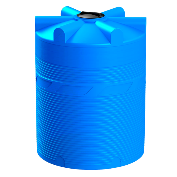 Емкость (резервуар) пластиковая вертикальная с крышкой, 6000 л, синий [TV6000S13]