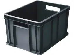 Ящик пластиковый сплошной, 400×300×230 мм, 21.6 л, серый [703.03.01]