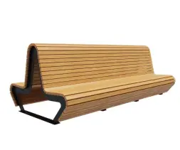 Скамейка стальная «Парк М. Горького» двухсторонняя 3,0 м