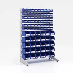 Стеллаж односторонний L1500 №6 (1425х940х500) светло-серый