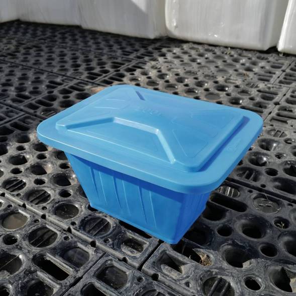 Ванна пластиковая пищевая с крышкой К, 200 л, HDPE, синий [121207.0200.601.002]