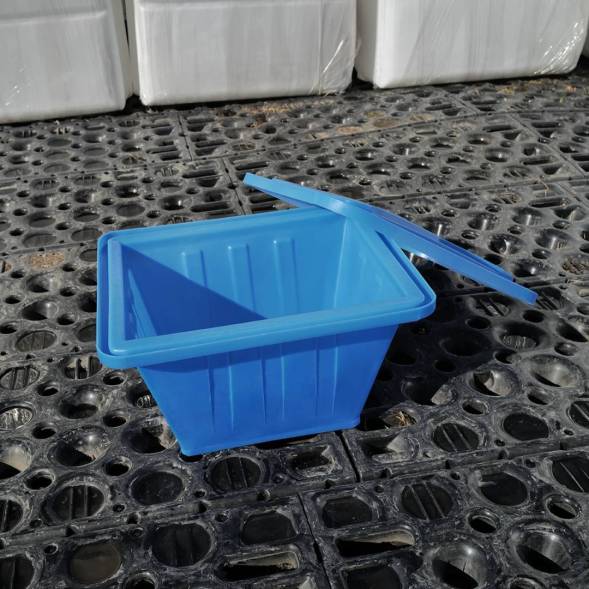 Ванна пластиковая пищевая с крышкой К, 200 л, HDPE, синий [121207.0200.601.002]