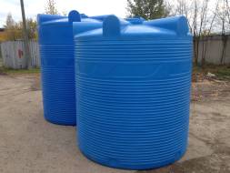 Емкость (резервуар) пластиковая вертикальная с крышкой, 5000 л, черный [TV5000S1]