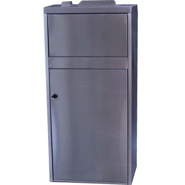 Урна Мега-2, 500х600х1250 мм, покраска по RAL, с тележкой 120 л