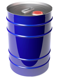 Бочка (евробарабан) металлическая с крышкой берикап, 27 л, синий [БМ 27 с 4-мя ребрами]