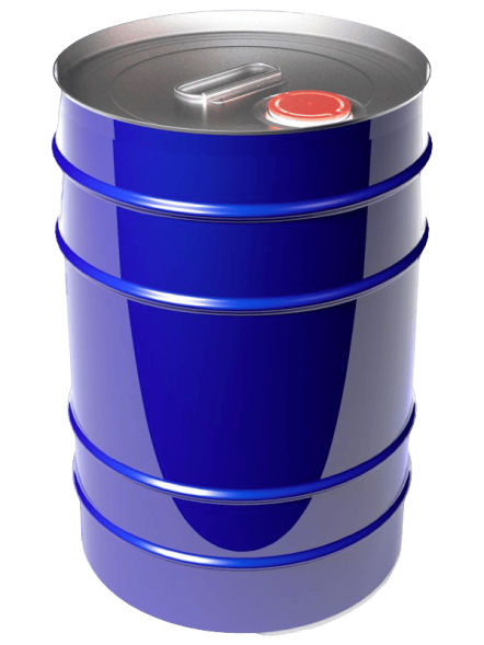 Бочка (евробарабан) металлическая с крышкой берикап, 27 л, синий [БМ 27 с 4-мя ребрами]