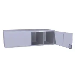 Металлический шкаф ХПГ 4Г для СИЗ и противогазов 260х870х380 мм Светло-серый