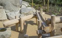 Игровой элемент AQUAWOOD «Желоб для воды на опоре двойной»