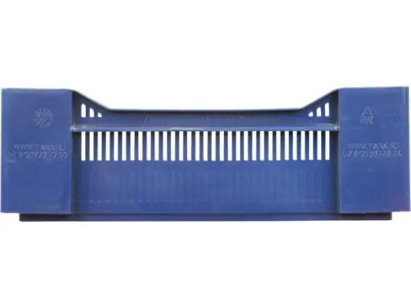 Ящик пластиковый перфорированный, 600x400x135 мм, 32,4 л, синий [120]