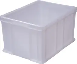 Ящик пластиковый сплошной, 400×300×230 мм, 21.6 л, серый [703.03.02]