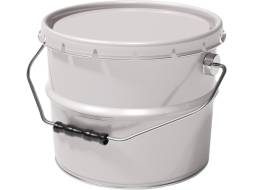 Ведро металлическое, 3 л, крышка-корона, белый [2118]
