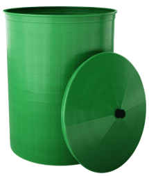 Бочка пластиковая садовая для дождевой воды и полива, 300л, зеленый [331]