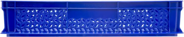 Ящик пластиковый перфорированный, 600x400x120 мм, 22 л, синий [704.01.01]