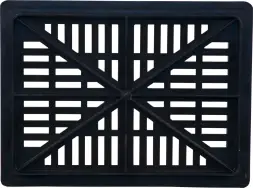 Ящик пластиковый перфорированный, 400x300x200 мм, 24 л, черный [302]