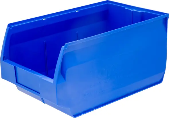 Ящик (лоток) пластиковый сплошной, 500x310x250 мм, 38.75 л, синий [5006]