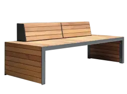 Скамейка стальная «Ладья» со спинкой