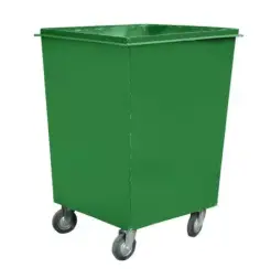 Металлический контейнер 0,75 куб.м на колесах и без крышки