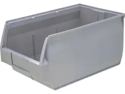 Ящик (лоток) пластиковый сплошной, 500x310x250 мм, 38.75 л, серый [5006]