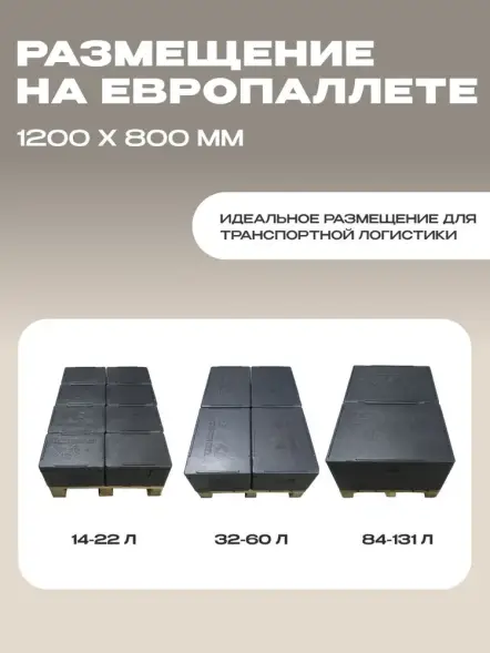 Термоконтейнер TERMOBOX Облегченный Light, 109 л, 800х600х390 мм, 30кг/м3