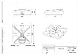 Бак пластиковый душевой с подогревом и уровнемером «РОСА», 200 л, черный [DRS200S112]