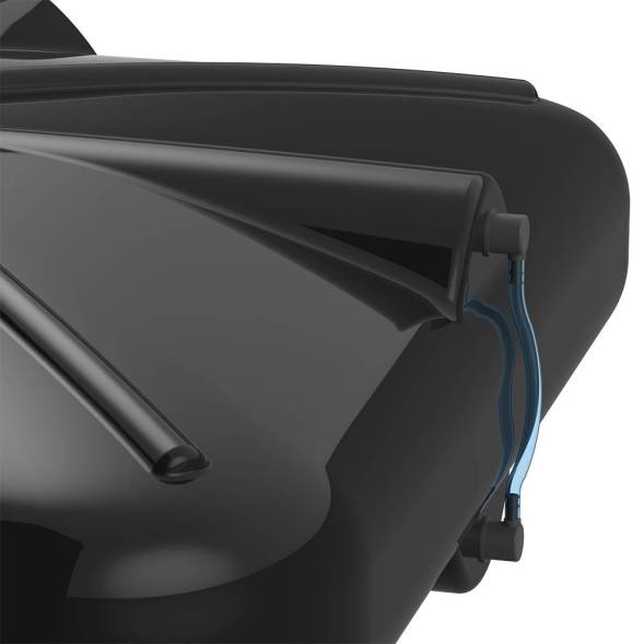 Бак пластиковый душевой с подогревом и уровнемером «РОСА», 200 л, черный [DRS200S112]