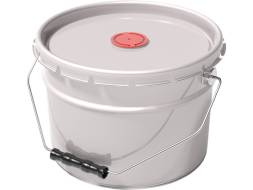 Ведро металлическое, 10 л крышка-корона, берикап 57 мм, бежевый [2122]