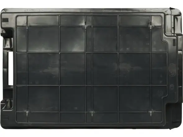 Ящик пластиковый перфорированный, 600x400x200 мм, 48 л, черный [102-1]